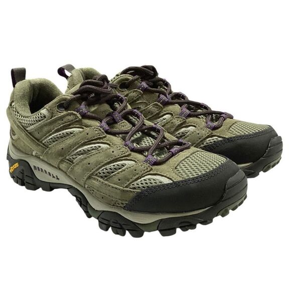 Merrell Shoes Womens 8 Green Moab 2 Vent Hiking Lace Up Suede Mesh Cap Toe - Picture 1 of 8